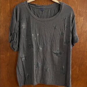 Stateside Blue/Gray Distressed Short Sleeve Tee